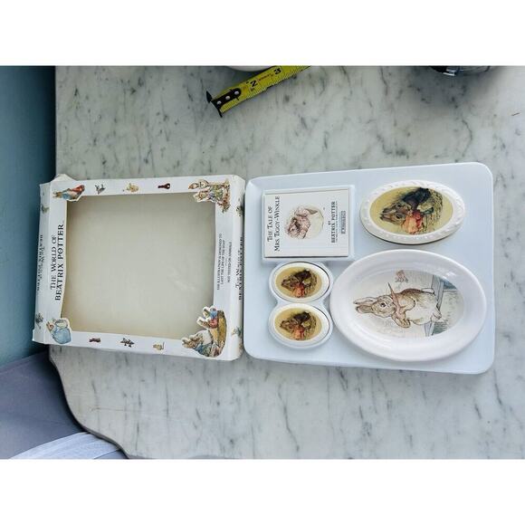 1992 Beatrix Potter Story Book Soap Dish Gift Set Collectible Peter Rabbit - Picture 5 of 12